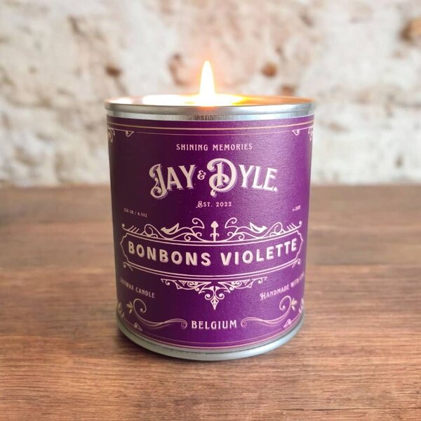 Bougie Artisanale Bonbon Violette