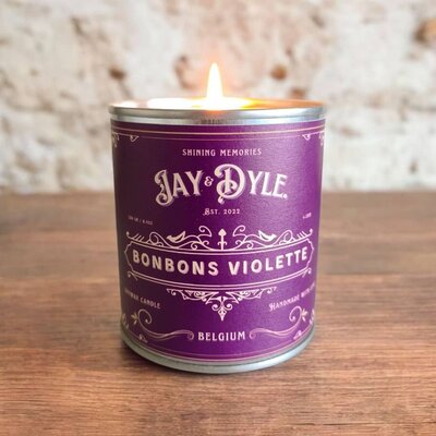 Bougie Artisanale Bonbon Violette