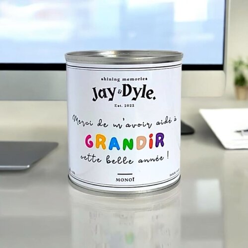 Bougie cadeau professeur • Monoï • Grandir
