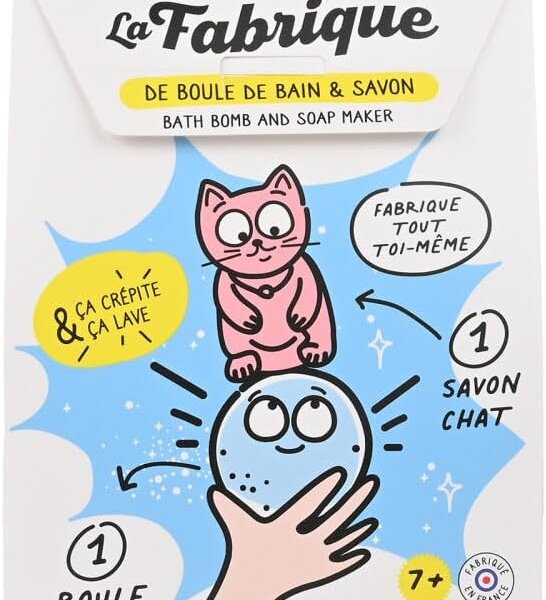 Splash enfants ( apd 7 ans)la fabrique de savon boule de  bain crépitante + 1 savon + 2 formes