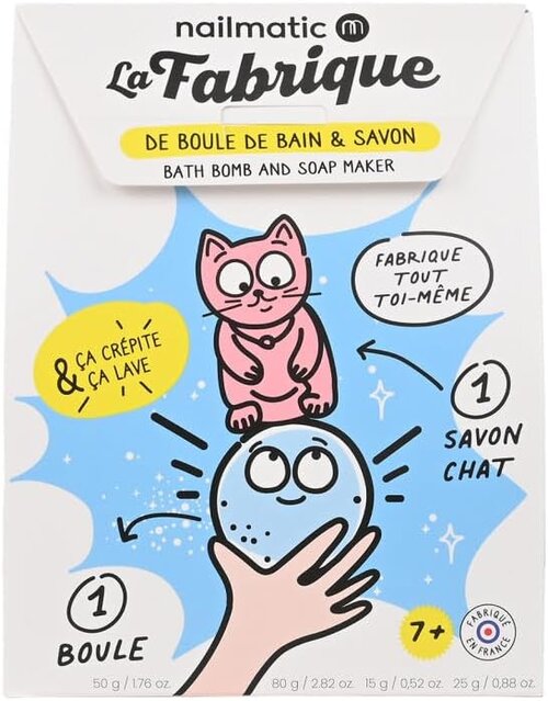 Splash enfants ( apd 7 ans)la fabrique de savon boule de  bain crépitante + 1 savon + 2 formes