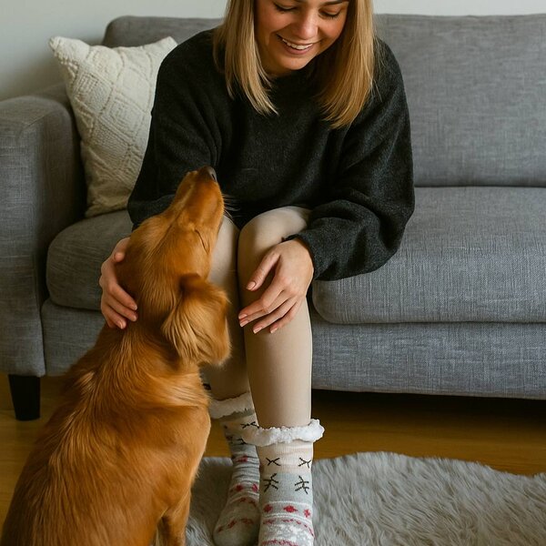 Kerstsokken Cocoon Beige Grijs