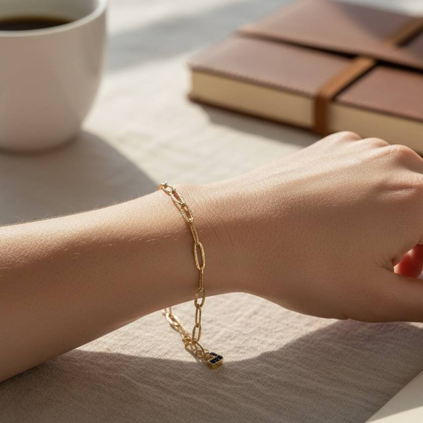 Armband blauw Hartje Elle D'Elle