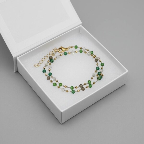 Collier, Boucles D'Oreilles, Bracelet pierres Green Elle D'Elle