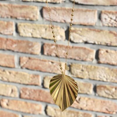 Lange Halsketting Blad Elle D'Elle