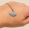 Collier Mi Feuille Couleur Silver Elle D'Elle