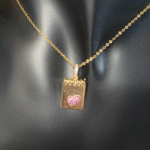 Collier Carre Cœur Elle D'Elle