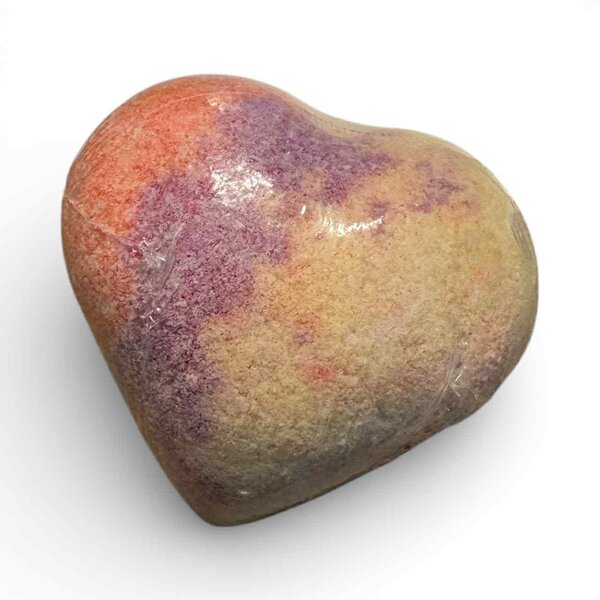 Bombes de bain en forme de cœurs effervescents délicatement parfumés arôme Prunelle