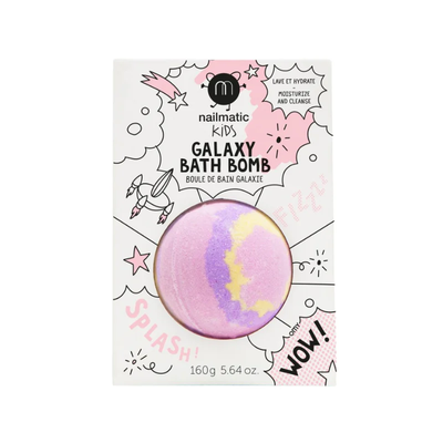 Bombe Bain Galaxy pour enfants SUPERNOVA :  Boule de bain rose– jaune – violet