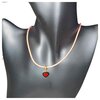 Collier Cœur rouge noir (Collier Cordon Tressé)
