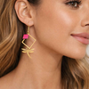 Boucles d'oreilles Libellule rose Elle D'Elle