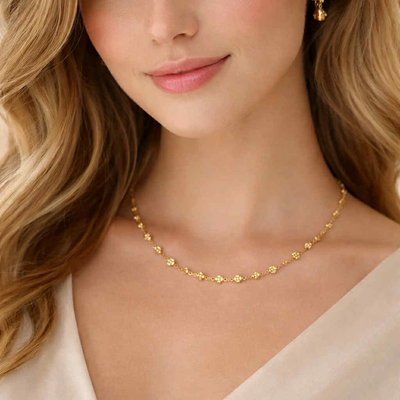 Halsketting Goudkleurige elegante parle Elle D'Elle