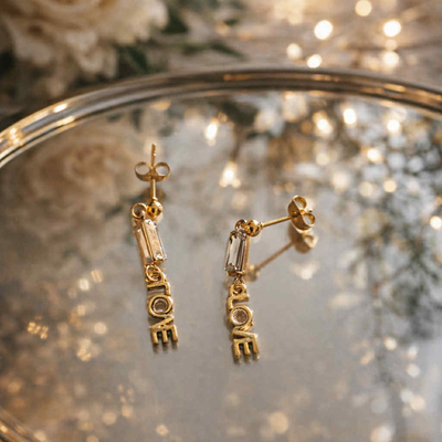 Boucles D'Oreilles Elle D'Elle Love Luxe