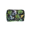 Sac et trousse matelassé noir/couleur avec imprimé jungles